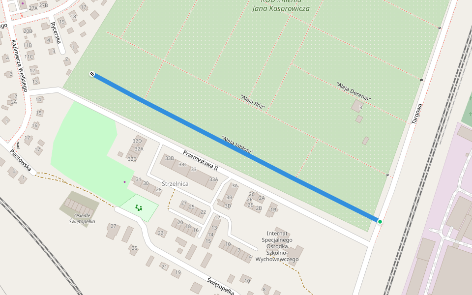 "Aleja Jabłoni" walking route map in Tczew