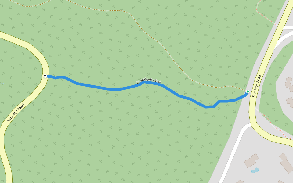 Chamberlin Trail walking route map in Del Monte Forest
