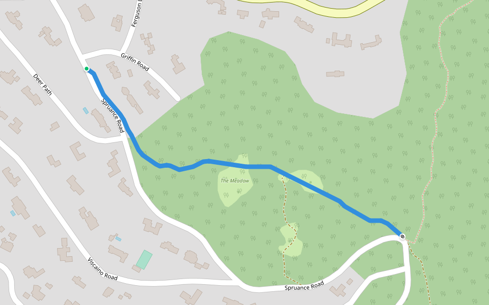 yadon trail walking route map in Del Monte Forest