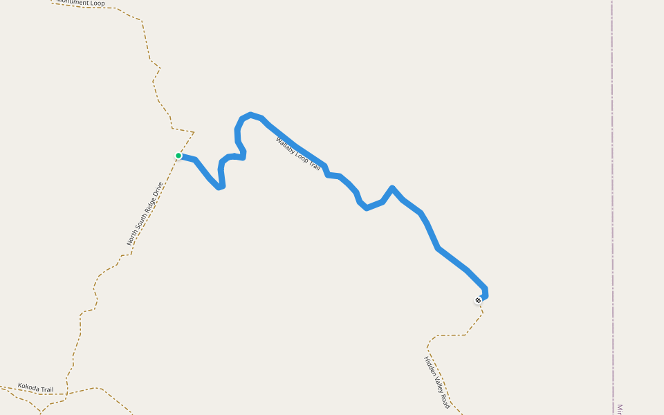 Wallaby Loop Trail walking route map in Belton