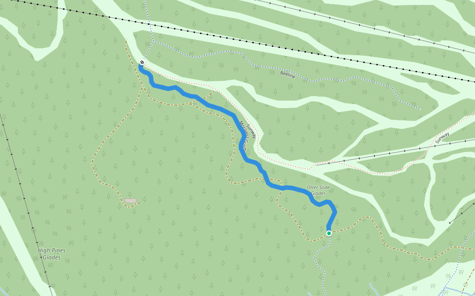 Morgan's Gulch walking route map in North Creek