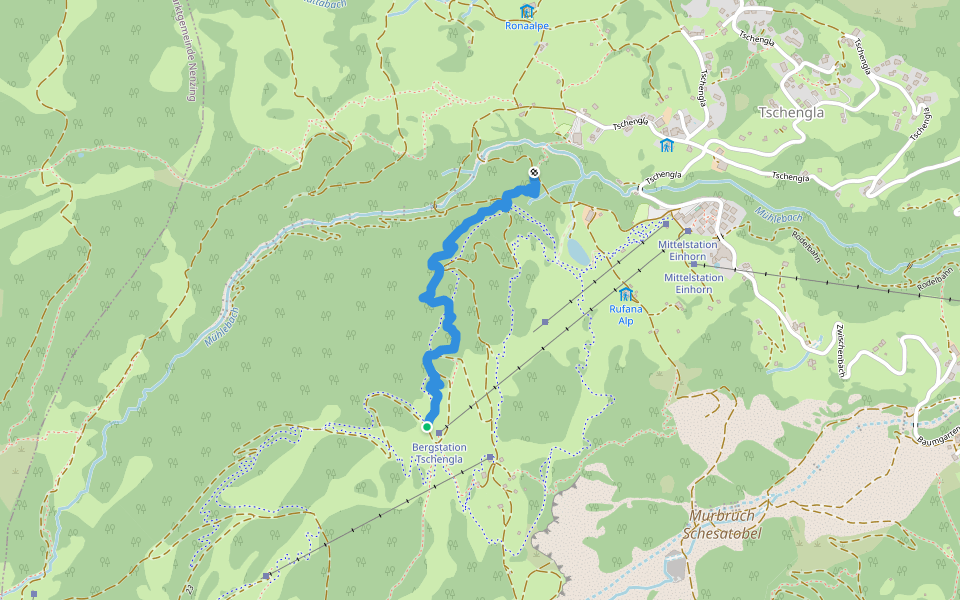 ST-06 Tschäckie Tschan walking route map in Bürserberg