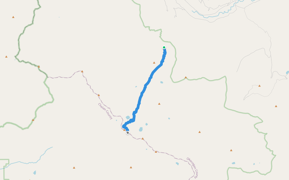 Oval Creek Trail walking route map in Twisp