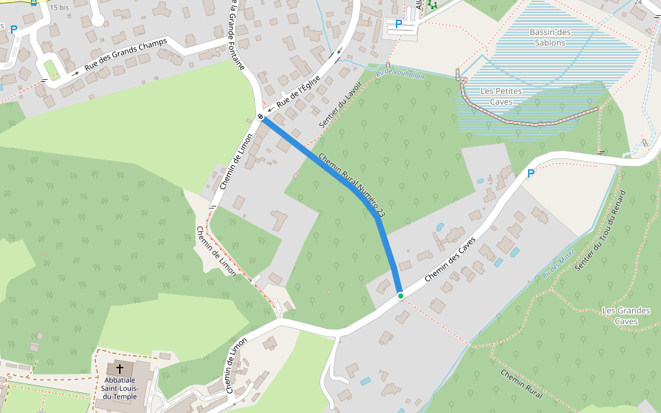Chemin Rural Numéro 23 walking route map in Vauhallan