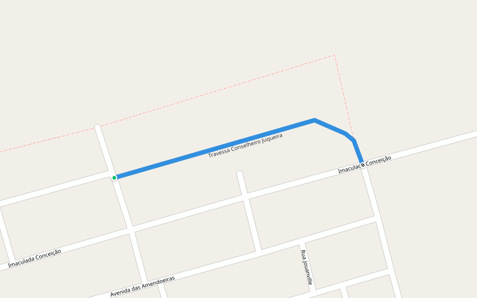 Travessa Conselheiro Juqueira walking route map in Alagoinhas