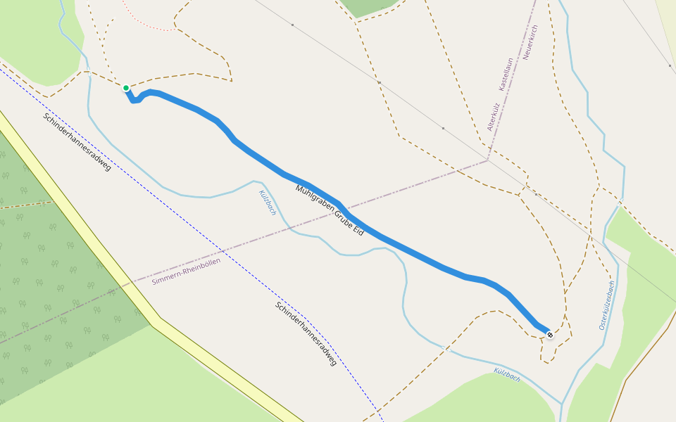 Mühlgraben Grube Eid walking route map in Alterkülz