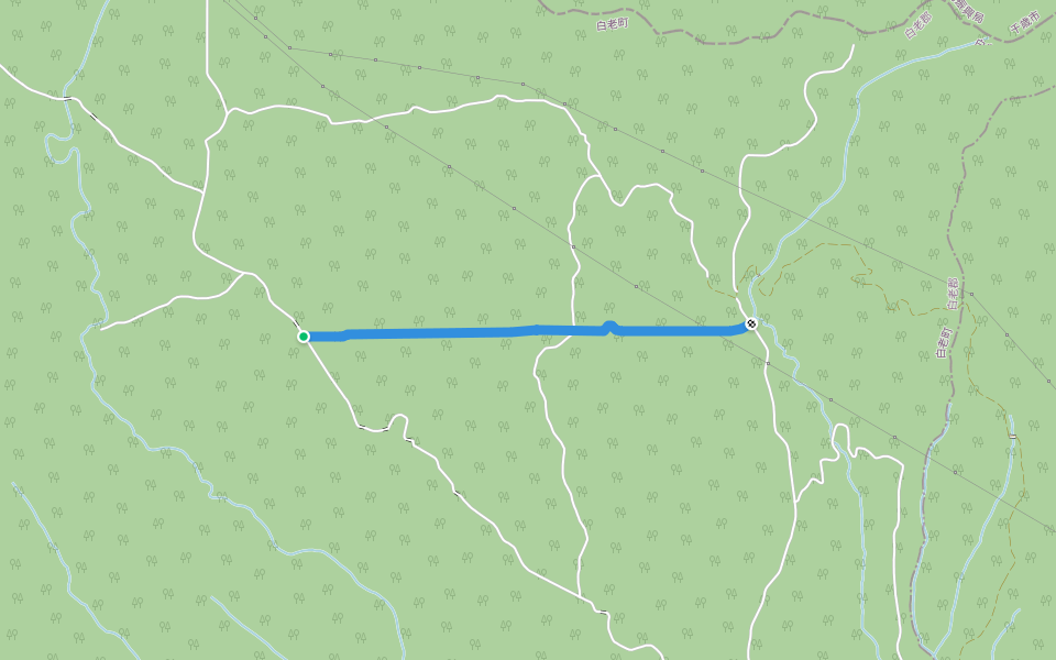 台上平管理車道 walking route map in Shiraoi