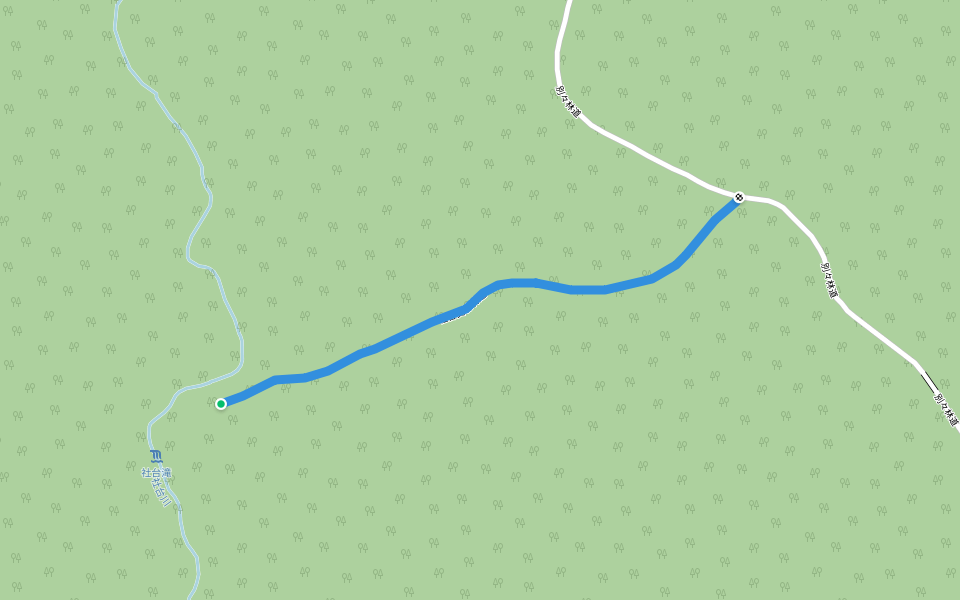 社台支線林道 walking route map in Shiraoi