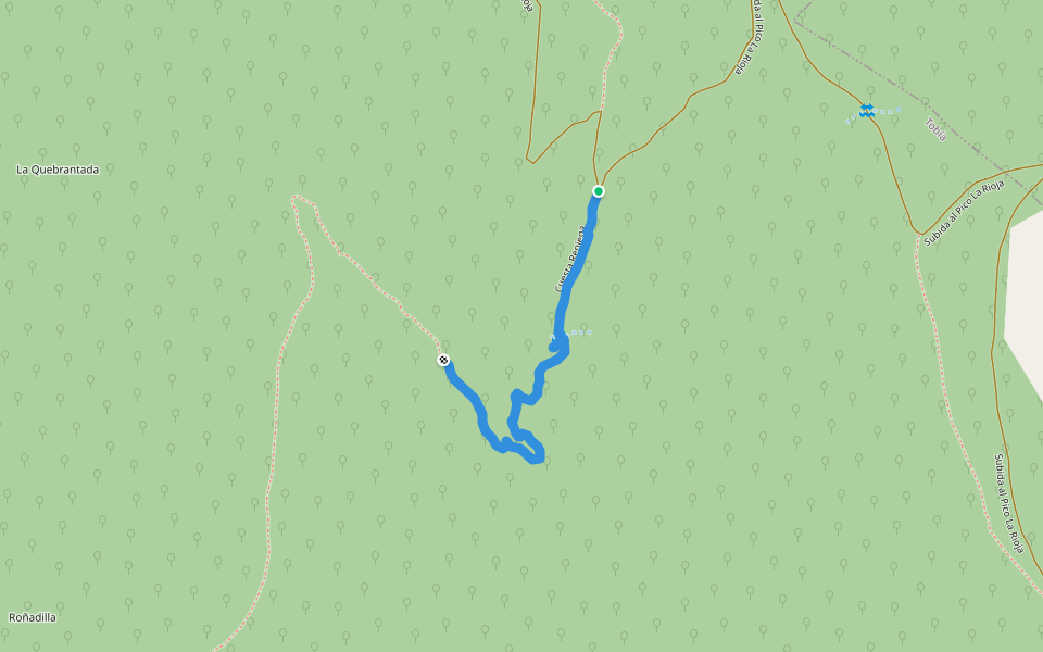 Cuesta Reniega walking route map in Tobía