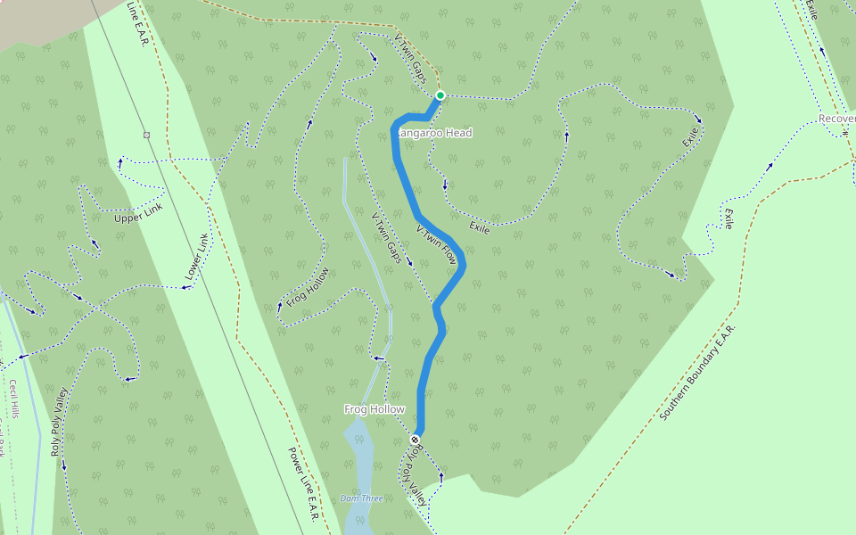 V-Twin Flow walking route map in Cecil Hills