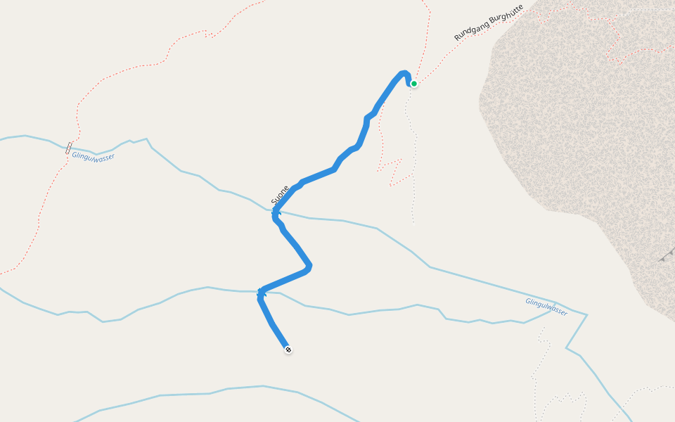 Suone walking route map in Fieschertal