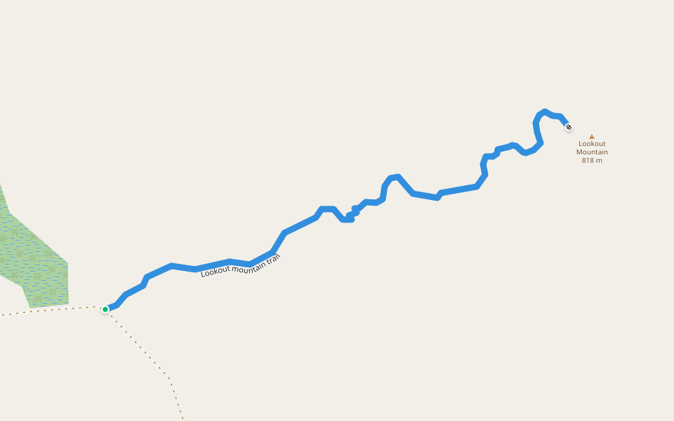 Lookout mountain trail walking route map in Vermontville