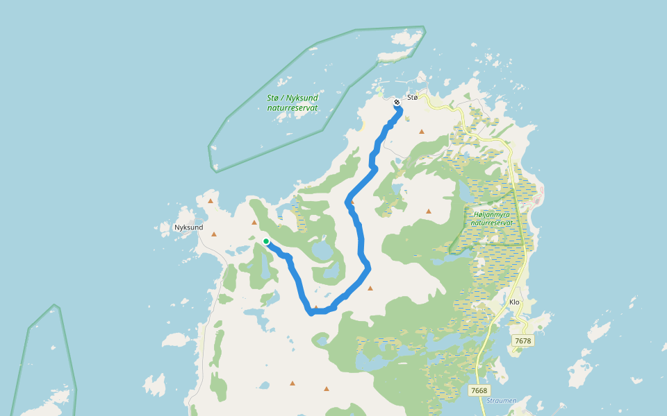Dronningruta walking route map in Svolvær