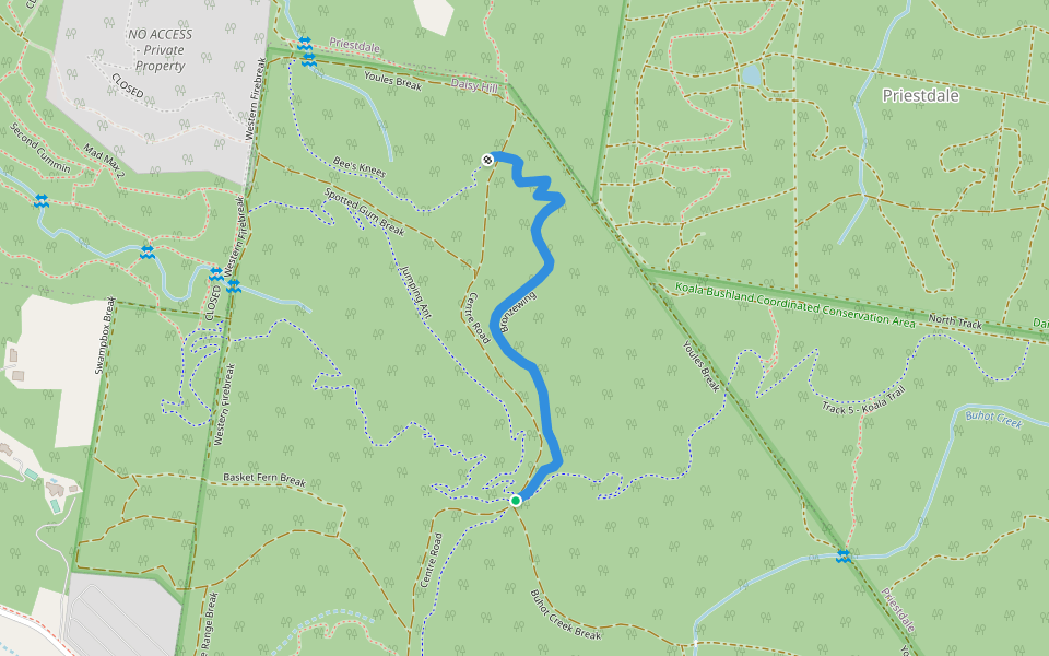 Bronzewing walking route map in Daisy Hill