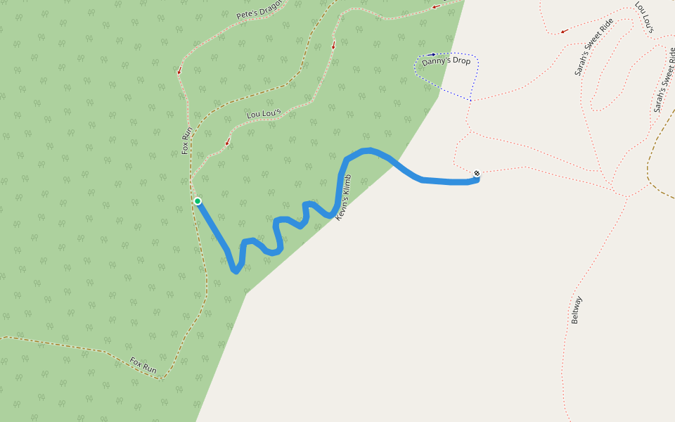 Kevin's Klimb walking route map in Lyndon