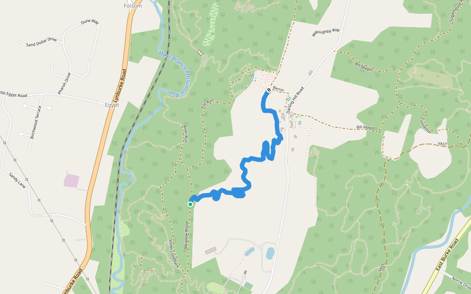 Beltway walking route map in Lyndon
