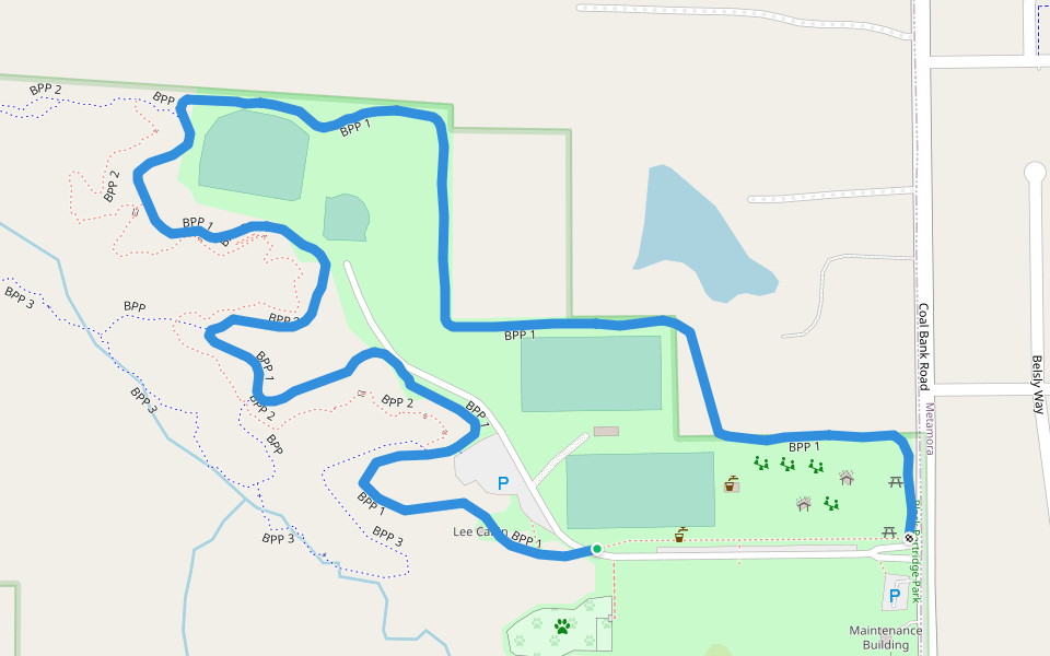BPP 1 walking route map in Metamora