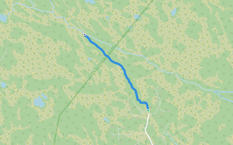 Gapahukstien walking route map in Nerskogen