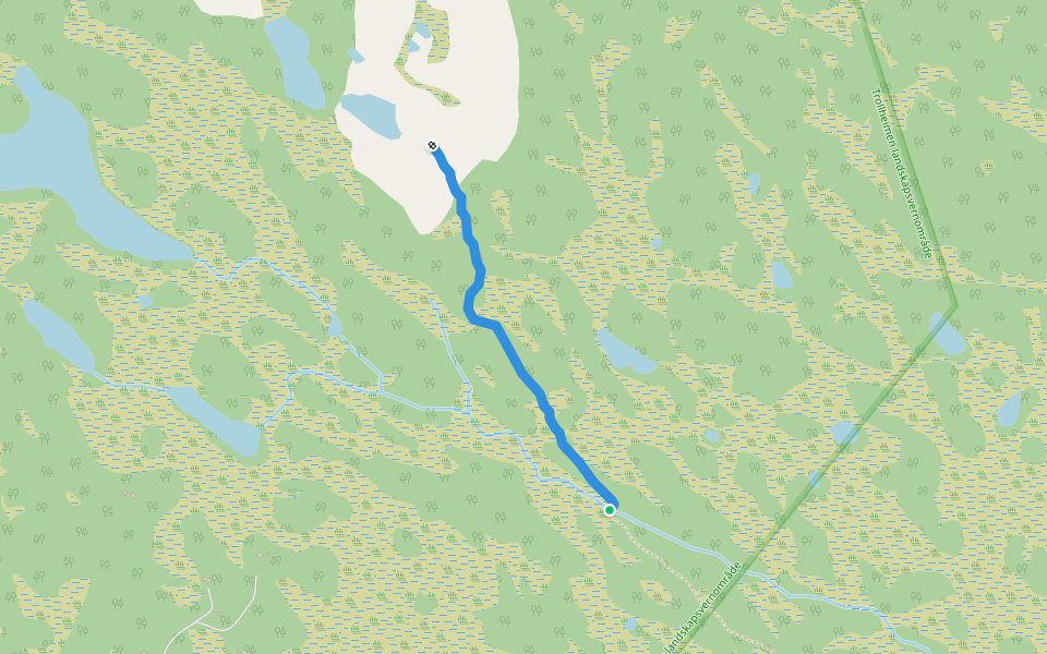 Svarthamran walking route map in Nerskogen