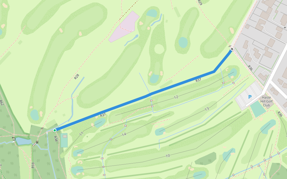 R37 walking route map in Northwood