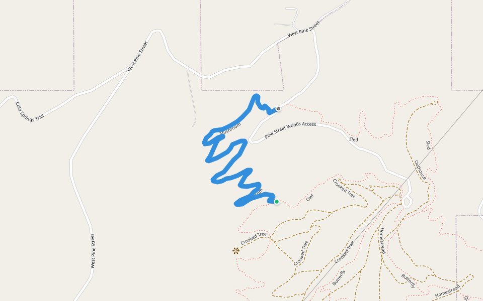 Mushroom walking route map in Dover