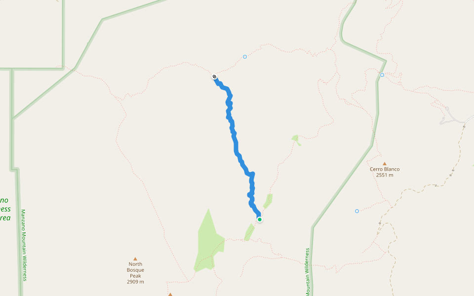 Yellowstone Route (160) walking route map in Los Lunas