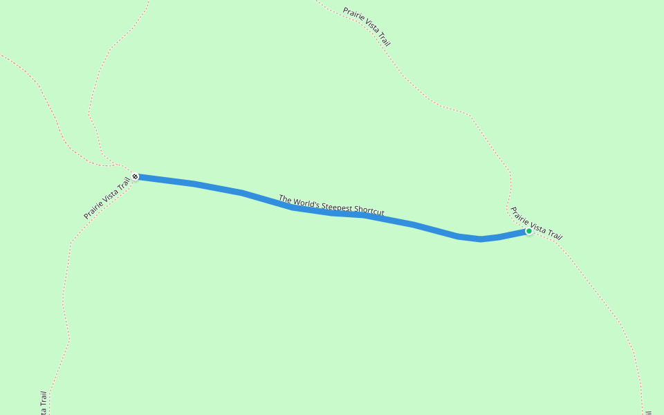 The World's Steepest Shortcut walking route map in Brandon