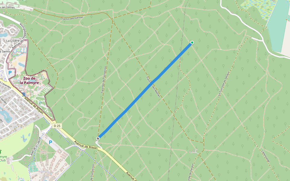 Ligne 5 walking route map in Saint-Augustin