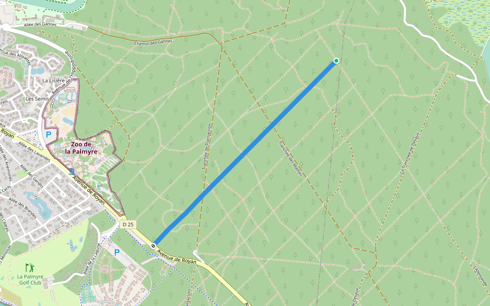 Ligne 4 walking route map in Les Mathes
