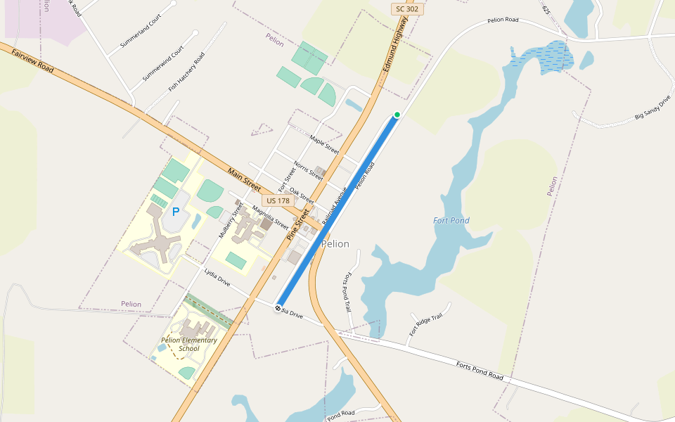 Pelion Rail Trail walking route map in Pelion