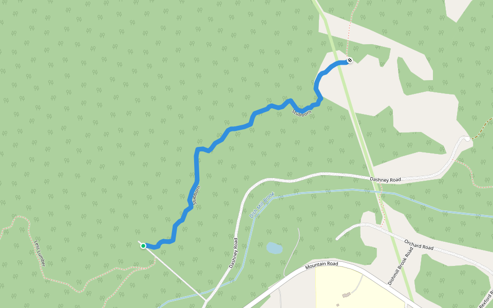 Stubborn walking route map in Burke