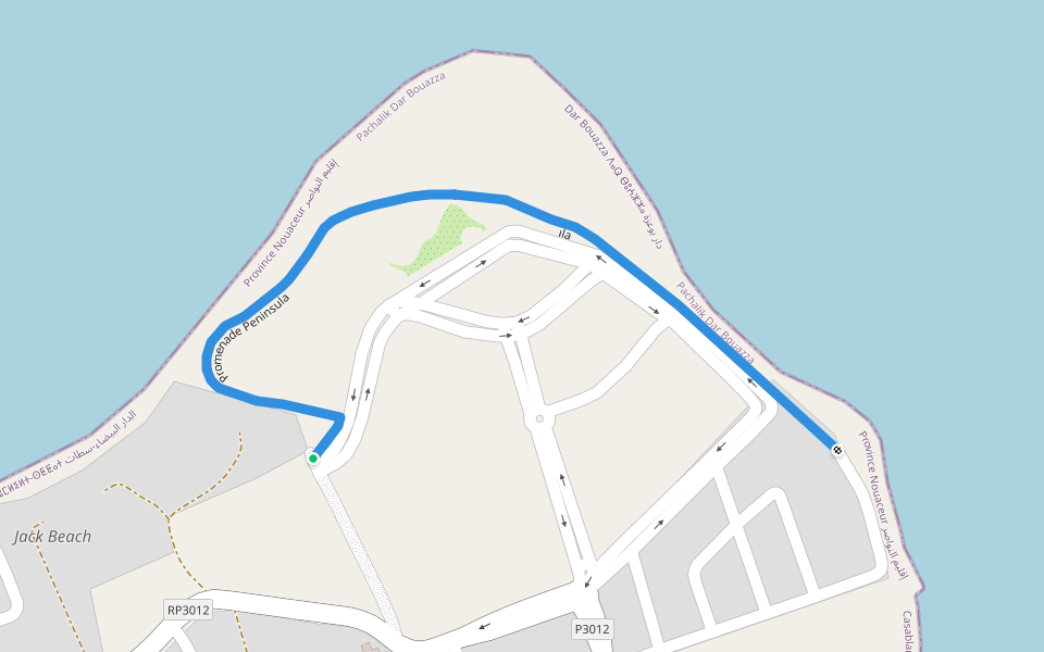 Promenade Peninsula walking route map in Tamaris