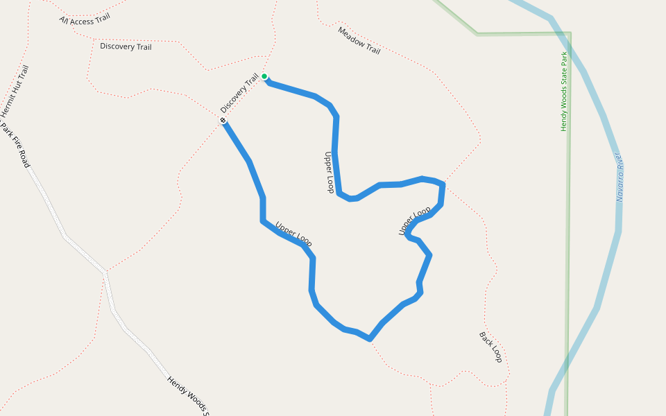 Upper Loop walking route map in Philo