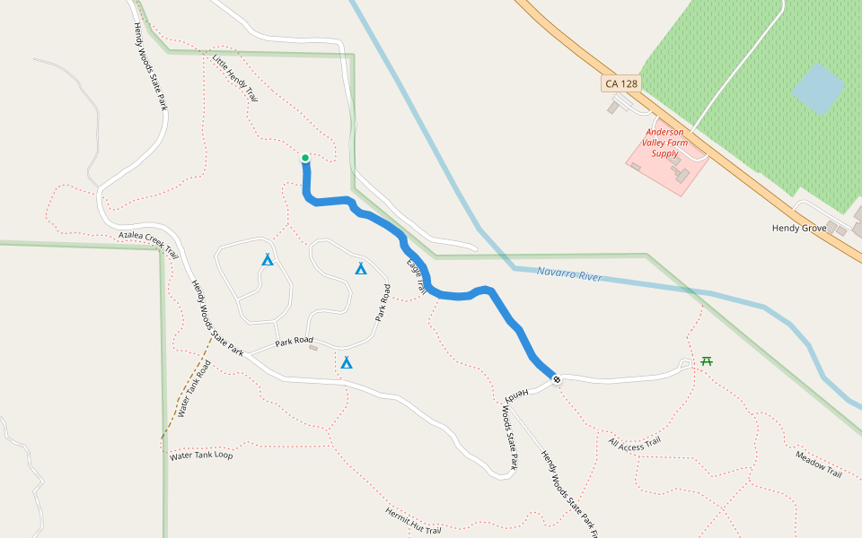 Eagle Trail walking route map in Philo