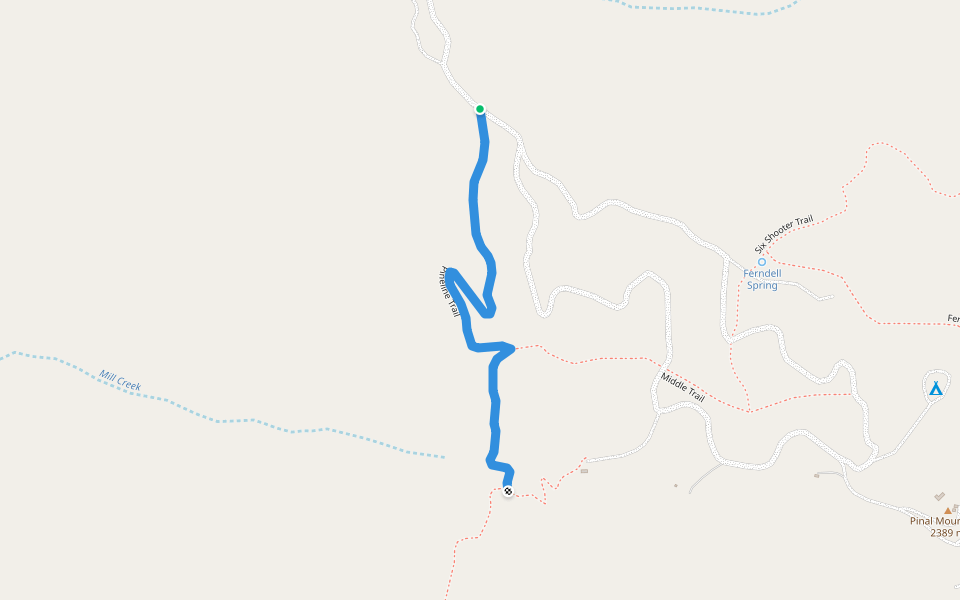 Pineline Trail walking route map in Globe