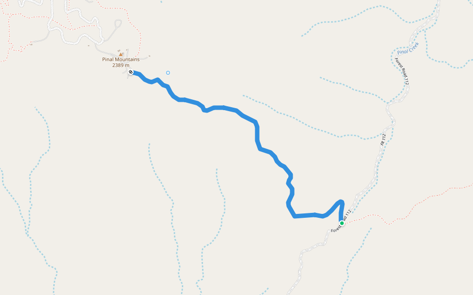 Pioneer Trail walking route map in Globe