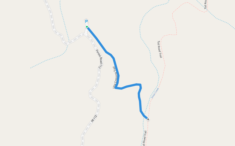Una Crossing Trail walking route map in Globe