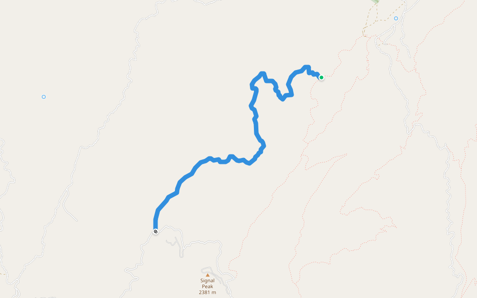 Kellner Trail walking route map in Globe