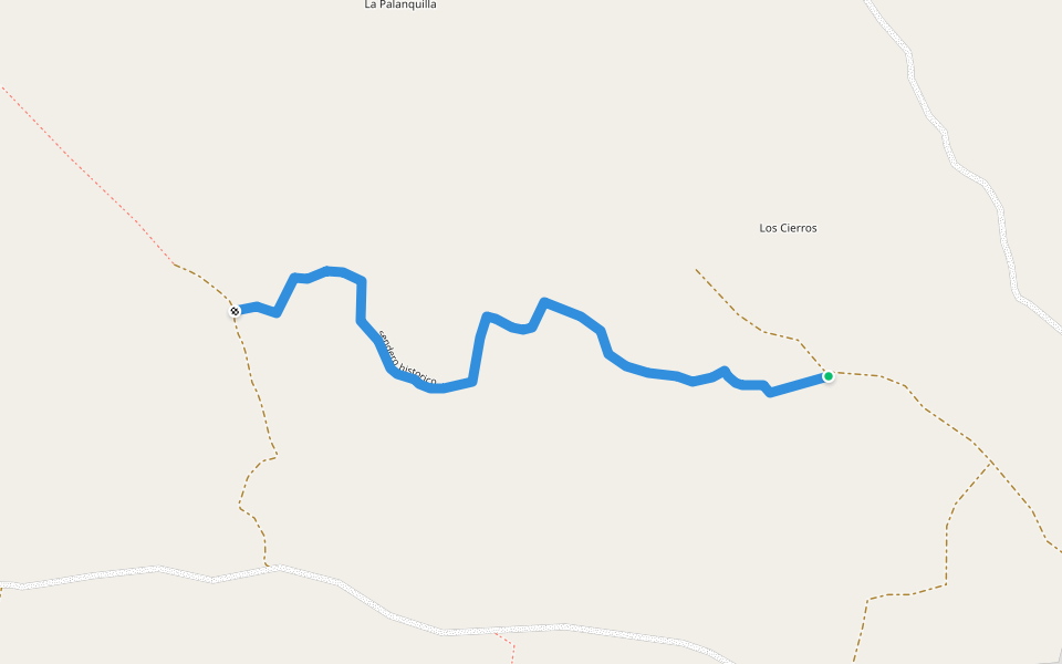 sendero historico walking route map in Cervera de los Montes