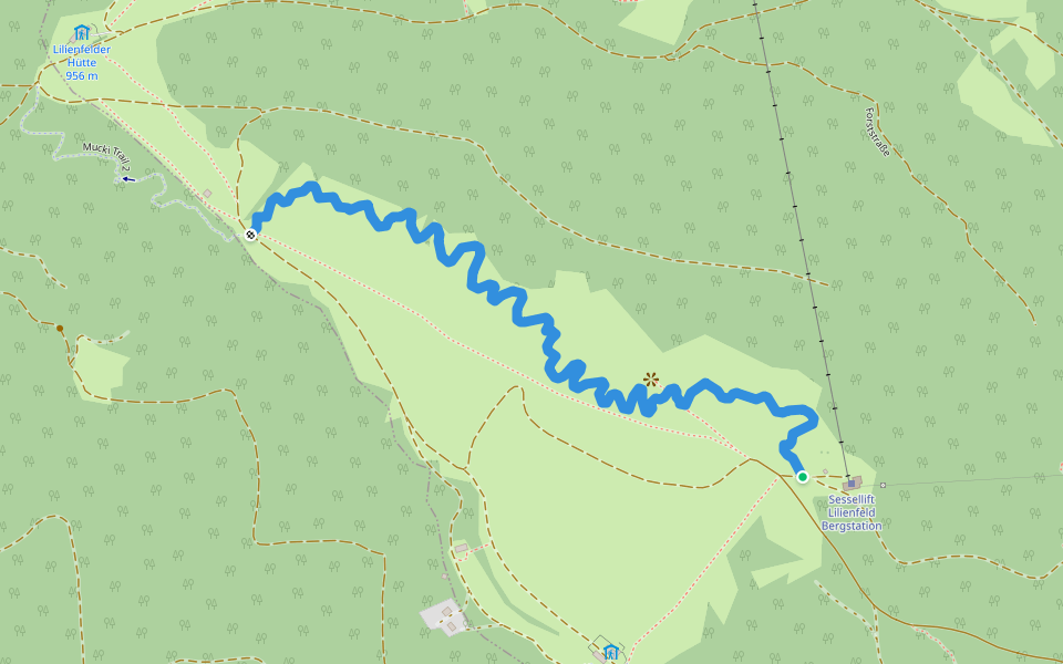 Mucki Trail 1 walking route map in Hintereben
