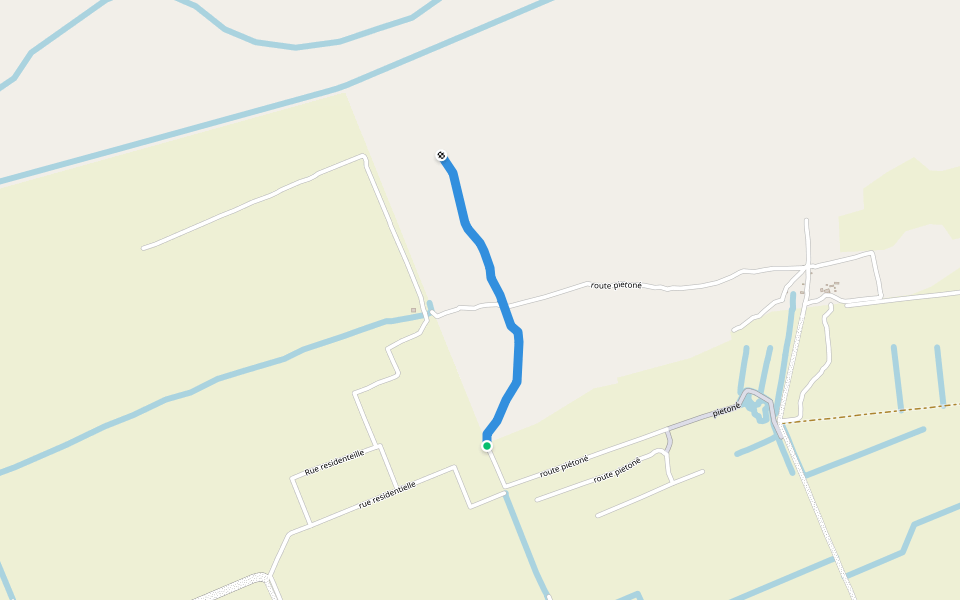 chemin piétoné walking route map in Kokri