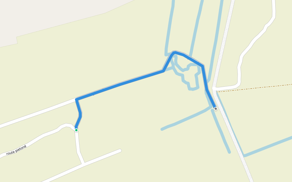 pietoné walking route map in Kokri