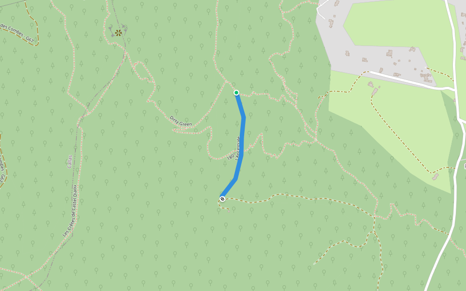 L'Ancestrale walking route map in Bagnols-en-Forêt