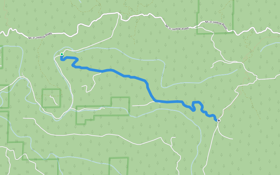 Gopher Ridge Segment / NF-3120 walking route map in Toledo