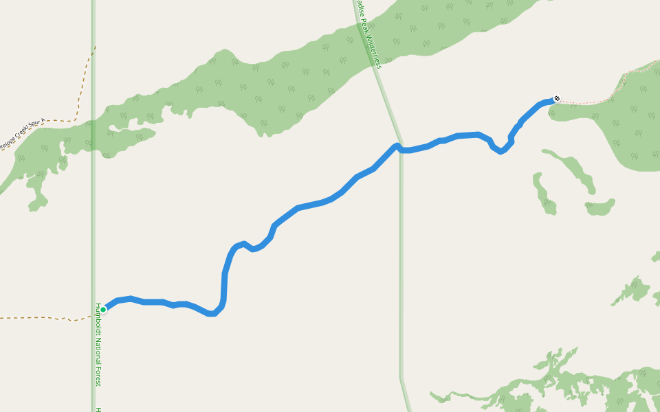 McConnell Creek Trail walking route map in Rebel Creek