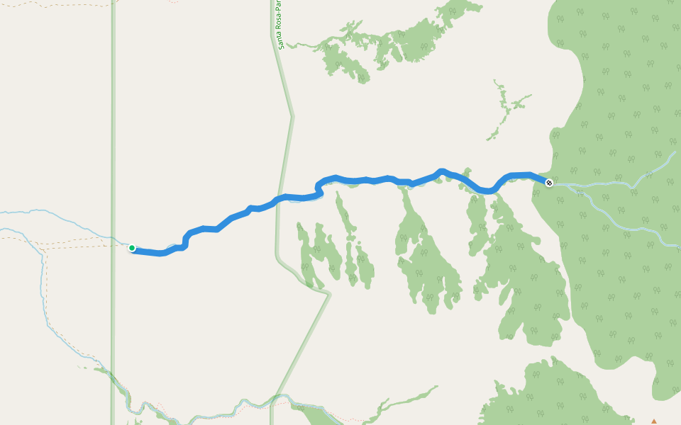 Horse Canyon Trail walking route map in Rebel Creek