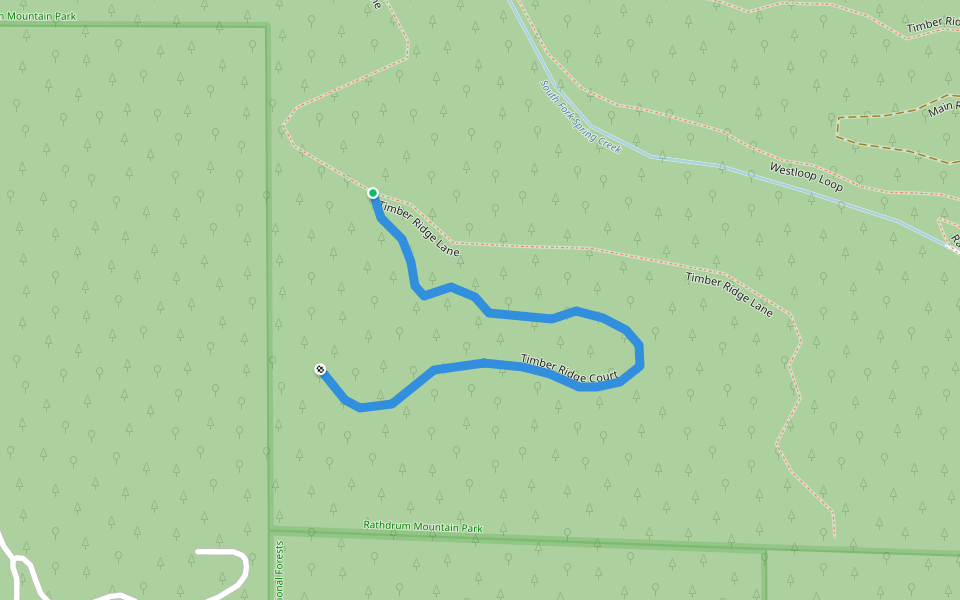 Timber Ridge Court walking route map in Rathdrum