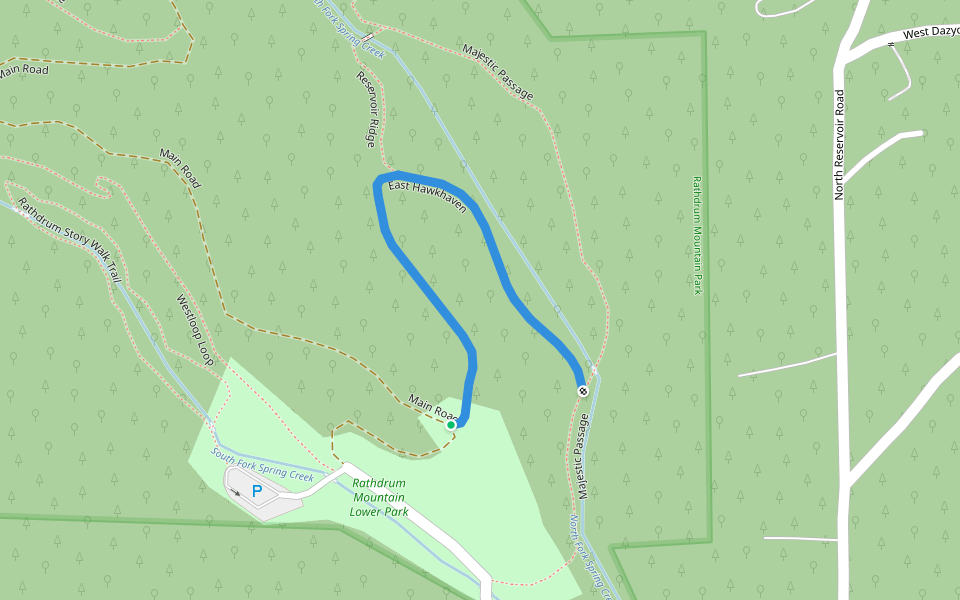 East Hawkhaven walking route map in Rathdrum