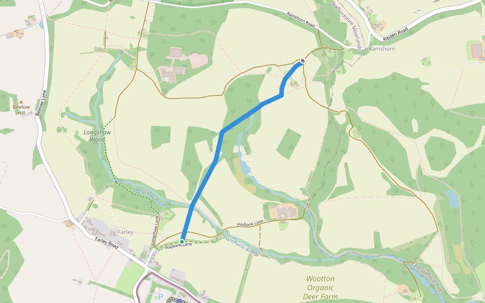 Farley 7 walking route map in Farley