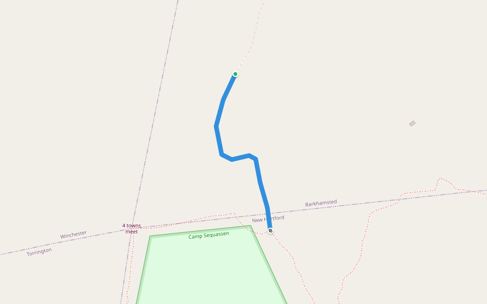 white blazes walking route map in Winchester